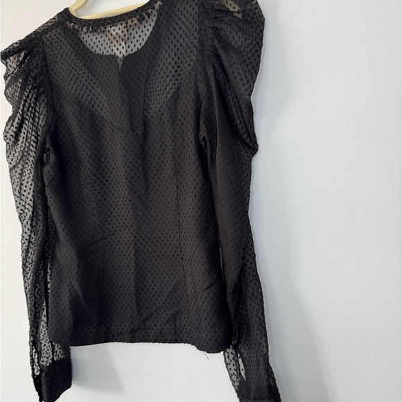 H&M Lace Polka Dot Sheer Top – Size 4, Puffed Sleeves - Picture 16 of 16